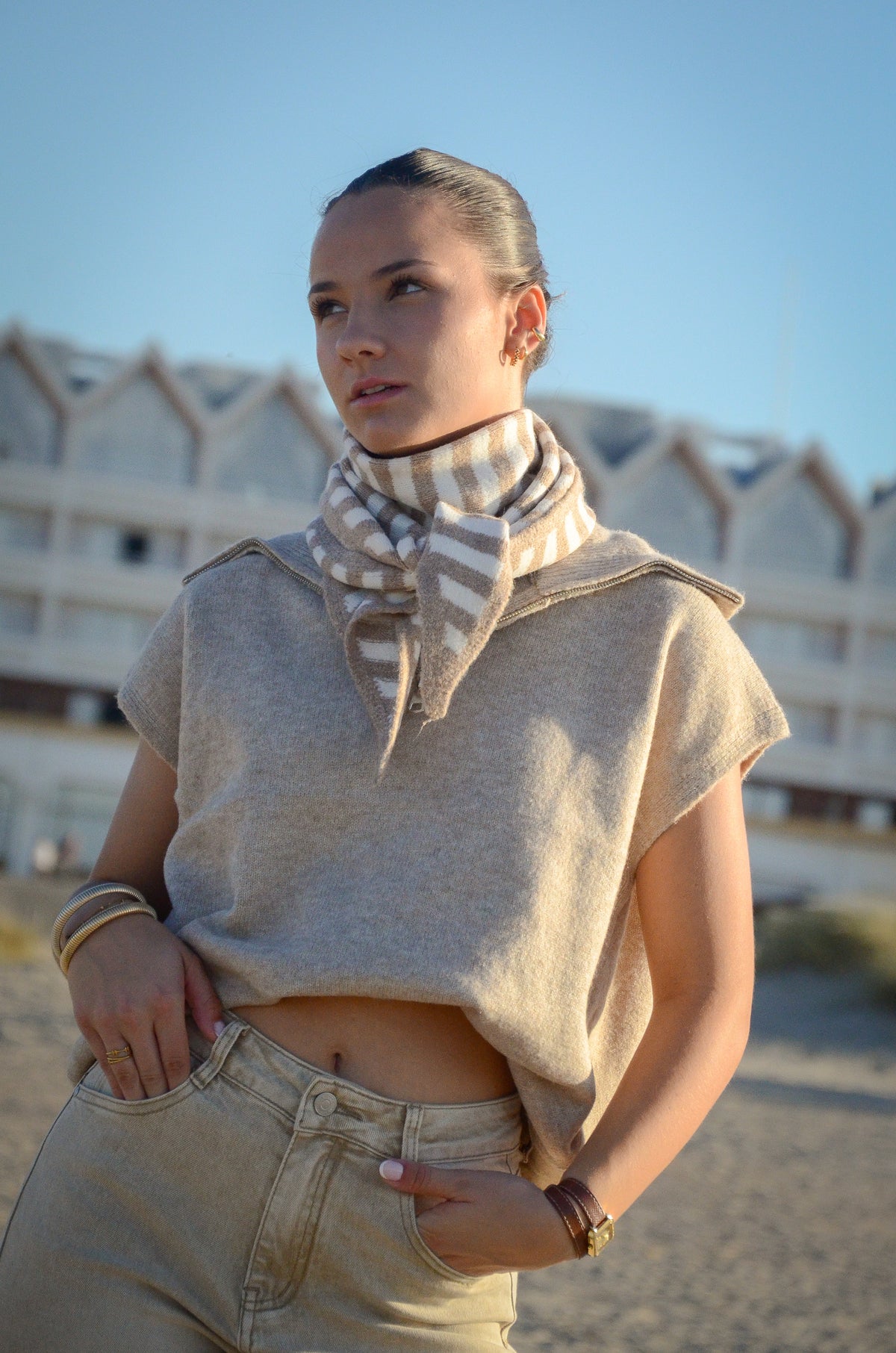 Foulard Lara - Taupe