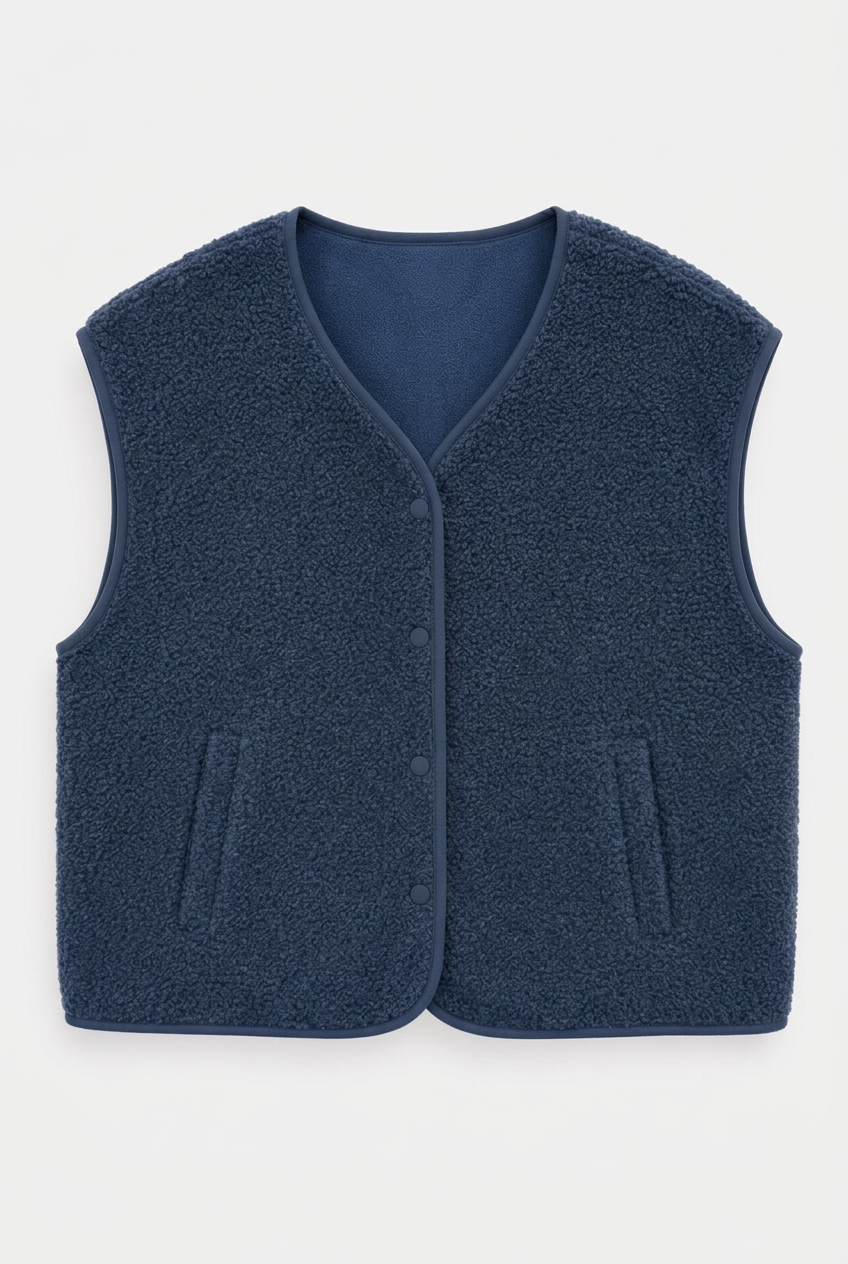 Gilet bleu marine sans étiquette